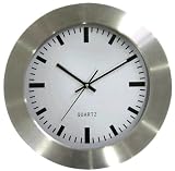 12" Brooklyn Brushed Aluminium Wall Clock