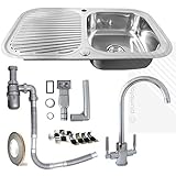 Premium Stainless Steel SINGLE 1.0 Kitchen Sink Bowl Reversible | Free Waste Kit | Arian Beat Dual L