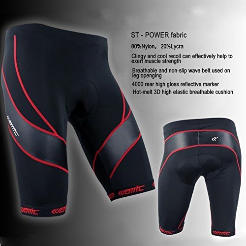 Santic Cycling Shorts Biking Bicycle Bike Shorts Black Padded-L