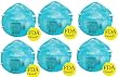 3M 8612F Particulate Respirator N95 Health Mask (Contains 6 Masks)