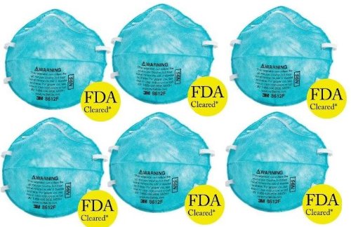 51Q9TvuVQ9L 3M 8612F Particulate Respirator N95 Health Mask (Contains 6 Masks)