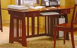 Wood Computer Desk With Pull Out Keyboard Tray
