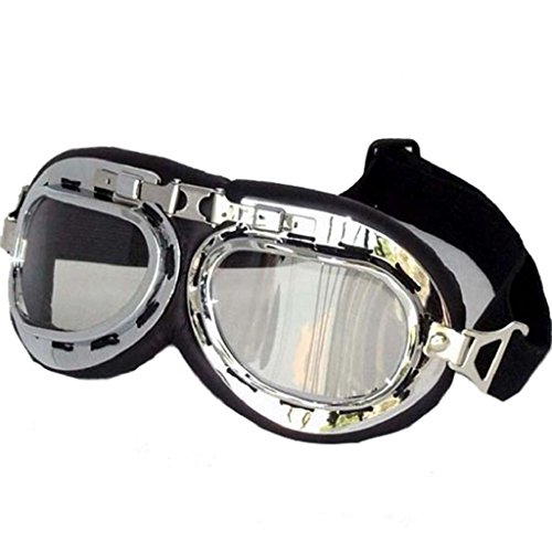 Meily(TM) Unisex-adult 'S New Scooter Flying Goggles Pilot Motorcycle Ski Cycling Goggle Glasses