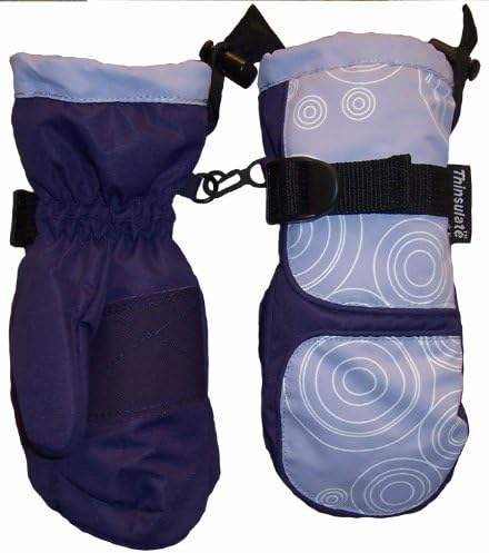 N'Ice Caps Girls Thinsulate and Waterproof Circle Scroll Print Mitten