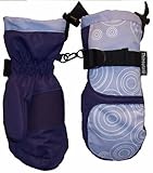N'ice Caps Girls Thinsulate Waterproof Circle Scroll Print Mitten