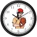 Boy with Baseball Mitt or Glove and Ball No.1 Baseball Theme Wall Clock by WatchBuddy Timepieces (Hunter Green Frame)