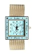 L.A.M.B. Women's Turquoise Enamel Mesh Watch #LBD3450440