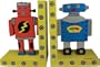 Kid's Tatutina Wood Adorable Designed Robot Bookends