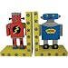 Kid's Tatutina Wood Adorable Designed Robot Bookends