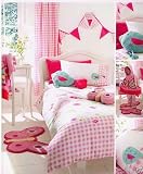 PINK CHECK BIRD FLORAL SINGLE QUILT COVER DUVET SET