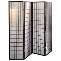 4 Panel Room Divider in Cherry
