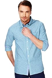 Blue Harbour Pure Cotton Mini Gingham Checked Shirt