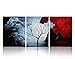 Cyber Monday Deal Christmas Gift Santin Art- the Cloud Tree-Modern Abstract Painting High Q. Wall Decor Landscape Paintings on Canvas 12x16inch 3pcs/set Stretched and Framed Ready to Hang