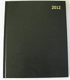 from AbbeyShake premium quality 2012 quarto size 1 one week to view black diary with appointments - shorter than A4 hard back case bound - for desk/office/home/work