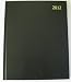 premium quality 2012 quarto size 1 one week to view black diary with appointments - shorter than A4 hard back case bound - for desk/office/home/work