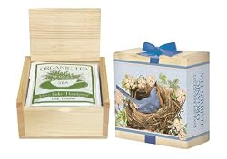 Bluebird in Nest Tea Box