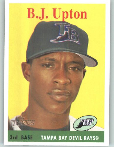2007 Topps Heritage #295 B.J. Upton - Tampa Bay Devil Rays (Baseball Cards)