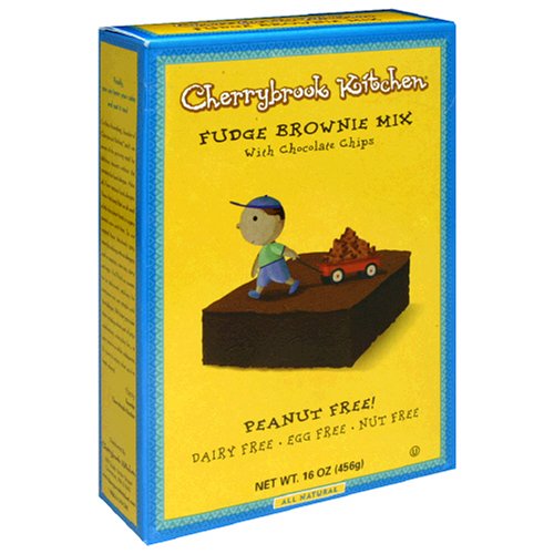 Cherrybrook Kitchen Fudge Brownie Mix with Chocolate Chips, Peanut Free!, 16-Ounce Boxes... by Cherrybrook Kitchen