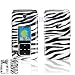 Black and White Strips ZEBRA Case Cover for Brand LG Muziq / AX-565 AX565 / UX-565 UX565 Protective Cell Phone Hard SNAP-ON