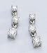 14K White Gold 1.00 ctw Diamond Drop Earrings