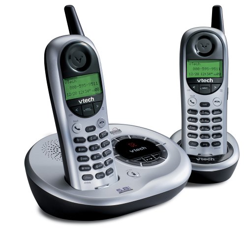 V-Tech VTIA5859 5.8GHz Dual Handset System w/CID & ITAD (Silver/Black)