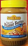 Sunland Valencia Natural Peanut Butter Creamy, Salt Free, , 16-Ounces Pet Jars (Pack of 6)