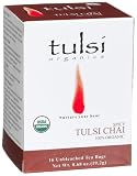 Tulsi Organics Tea, Spicy Tulsi Chai, 16-Count Tea Bags (Pack of 6)