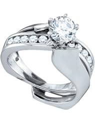 1.39CTW DIAMOND 1.00CT CENTER ROUND BRIDAL RING