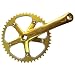 Origin8 Square Top Track Single Speed Bicycle Crankset - Gold 170mm x 46T