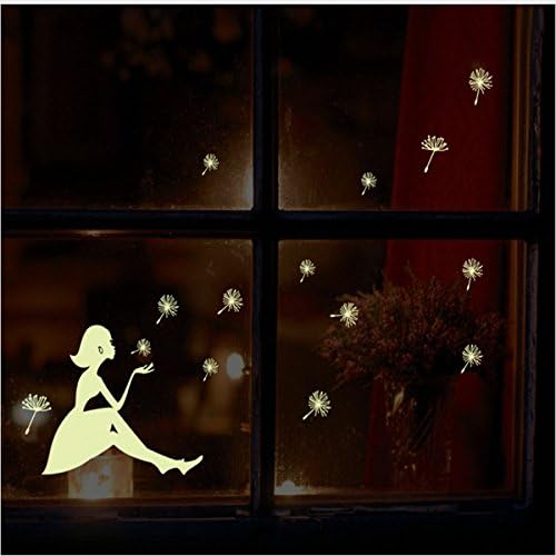 Night Glow Dandelion Girl Wall Sticker Removable Home Decor