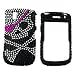 For Blackberry Tour Bling Hard Case Skull Eye Patch Blk