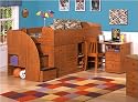 Berg Furniture 22-91 Sierra Collection Captain's Bed with Desk & Stairs