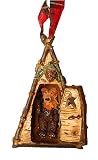 Bear In Outhouse With Hinged Door Funny Christmas Ornament 3.25