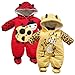 Baby Ladybug and Cows Warm Body Suit Autumn and Winter Clothing Baby Romper