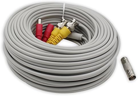 FOCUSHD 100 Feet CCTV Pre-made BNC/DC Siamese Video And Power Extension Cable For 720P/1080P Camera And DVR Video Surveillance System