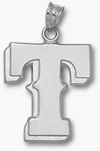 Texas Rangers T 3/4 Pendant - Sterling Silver Jewelry