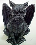 Scary Crouching Winged Gargoyle Statue Guardian