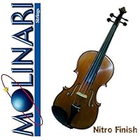 Molinari Romanian 4/4 Size Student Violin Outfit (Nitro Finish, Wood Bow, Thermoplastic Case)