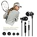 Earphones, VEGO 3.5mm Jack Metal Aluminum Magic Sound Stereo Rich Bass In Ear Headphones Earbuds with Mic Microphone, Remote and Volume Control - Black