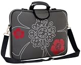 Laurex 15.4″,15.6″ & 16″ Laptop/Notebook Sleeve Case Bag w/Handle & Shoulder Strap – Gun Metal