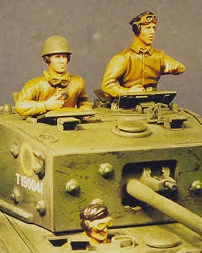 Resicast 1:35 British Tank Crew Busts in Leather Jerkin (3 Half-figures) #355564