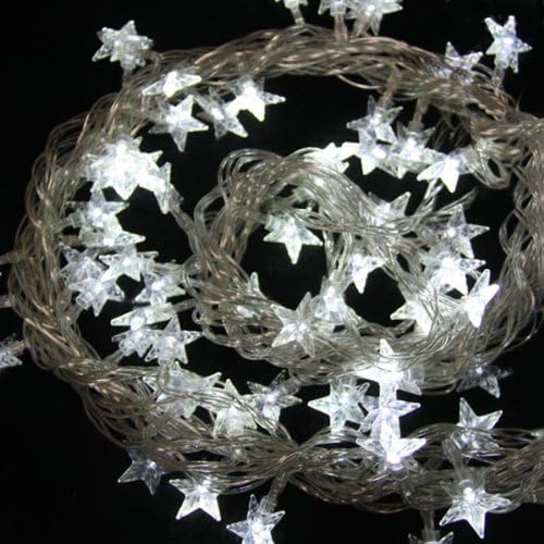 Floon New Tech 10M 80 Led Star Solar Fairy Lights for Gardens, Homes, Christmas, Partys, Weddings (White)