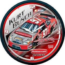 Kurt Busch Wall Clock - NASCAR Sports Merchandise