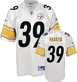 Willie Parker White Reebok NFL Premier Pittsburgh Steelers Jersey - Large