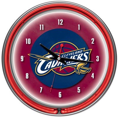 Trademark Cleveland Cavaliers Double Ring Neon Clock