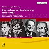 Deutschsprachige Literatur 1918-1933, 2 Audio-CDs