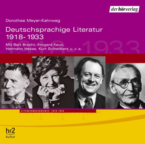 Deutschsprachige Literatur 1918-1933, 2 Audio-CDs