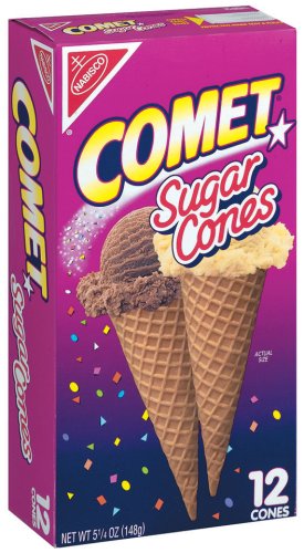 Comet Sugar Cones, 12-Count Boxes (Pack of 24) by Comet