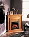 Electric Corner Mantel Fireplace by Classic Flame in Oak - Amherst - CF-23CM100CHR