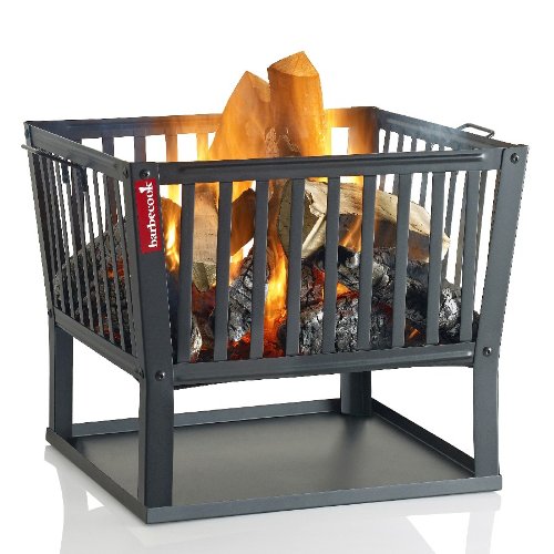 Ingarden Fire Pit Modern Classic Square Steel Outdoor Fire Basket from